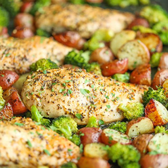 One Pan Honey Garlic Chicken