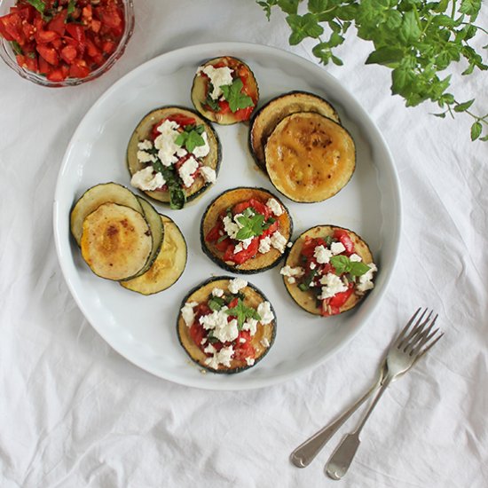 Tomatoes&zucchini bruschetta