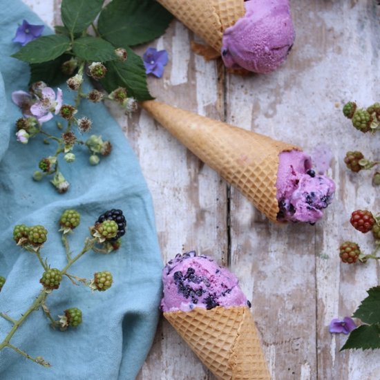 Blackberry Crème Fraiche Ice cream