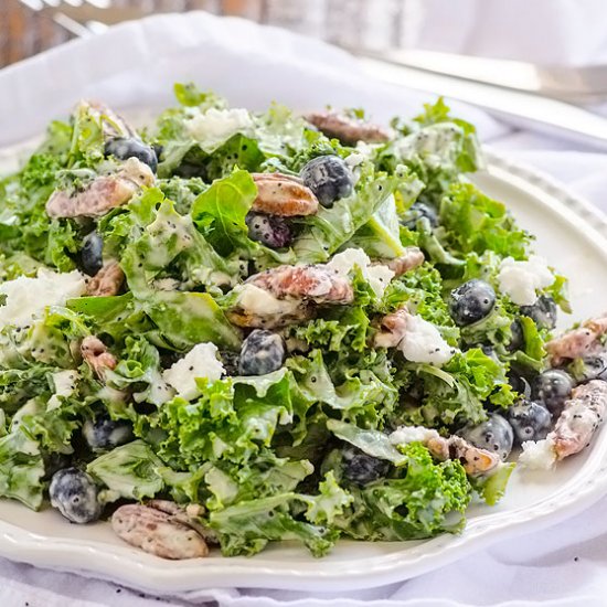 Kale, Blueberry & Goat Cheese Salad