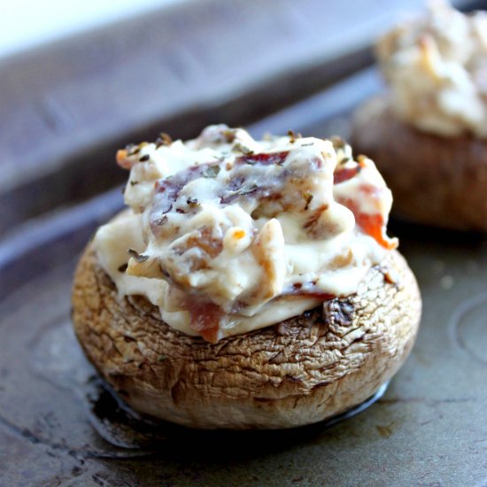 Feta and Bacon Stuffed Mushrooms