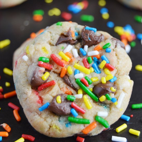 Whole wheat birthday cake cookies