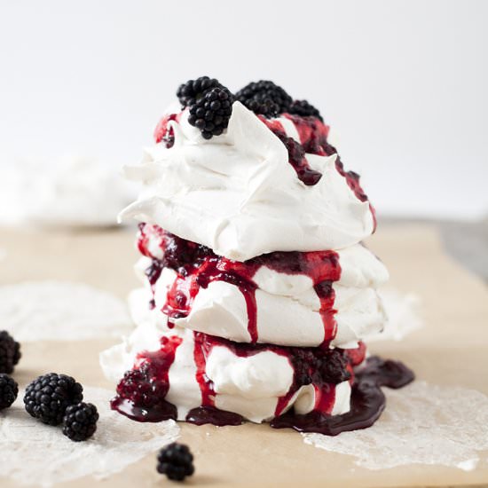 Blackberry Pavlova Layer Cake