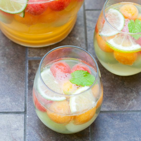 Sparkling Melon Ball Sangria