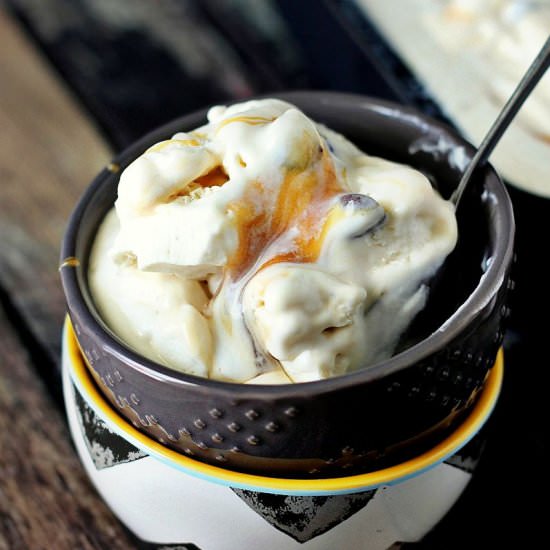 No Churn Caramel Ice Cream