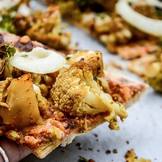 Cauliflower Naan Pizza