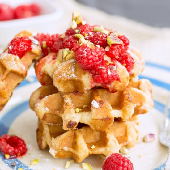 Raspberry St. Pierre Waffles