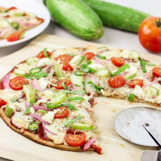 Cucumber Salad Pizza