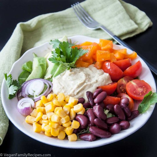 Mexican Hummus Salad