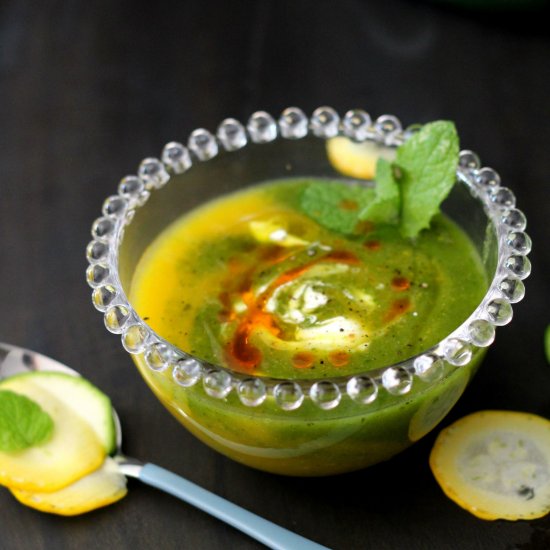 Two Colored Zucchini Soup