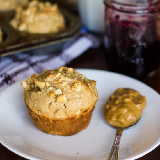 Whole Wheat Peanut Butter Muffins