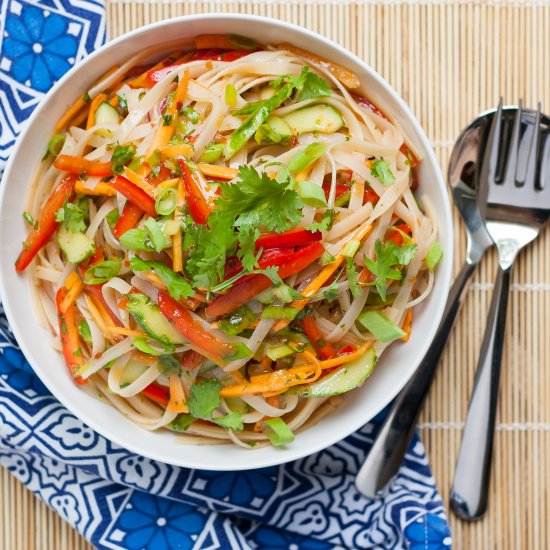 Asian Rice Noodle Salad