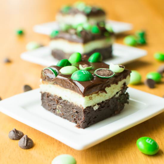 Triple Layer Mint Brownies