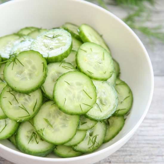 Sweet and Sour Dill Cucumber Salad