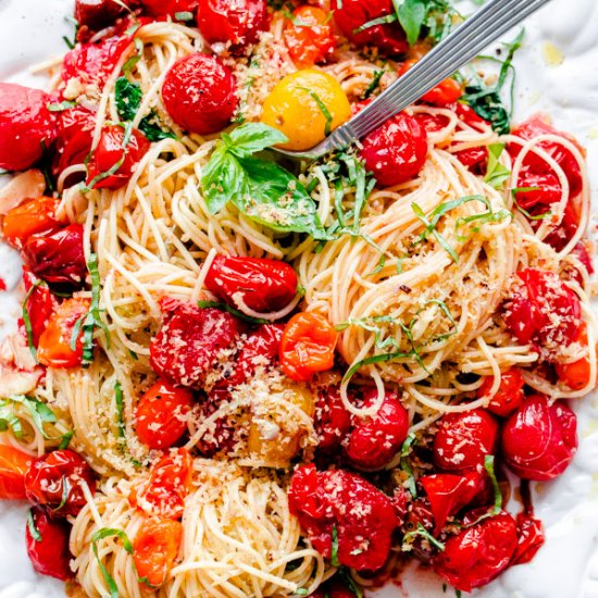 Spaghettini with Roasted Tomatoes