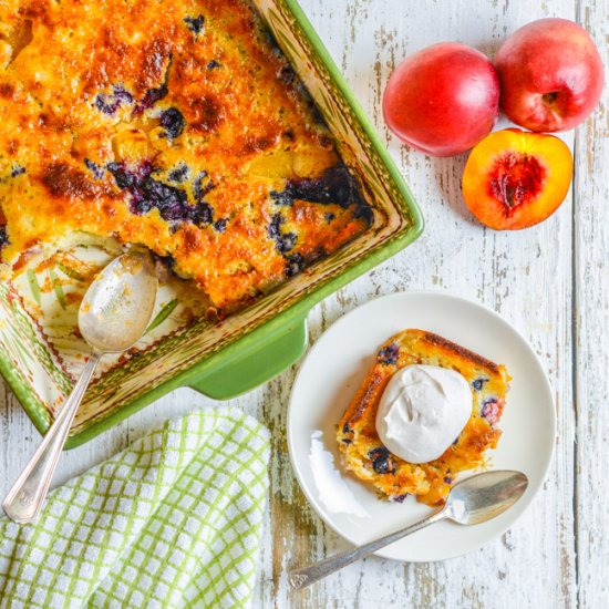 Nectarine and Blueberry Cobbler