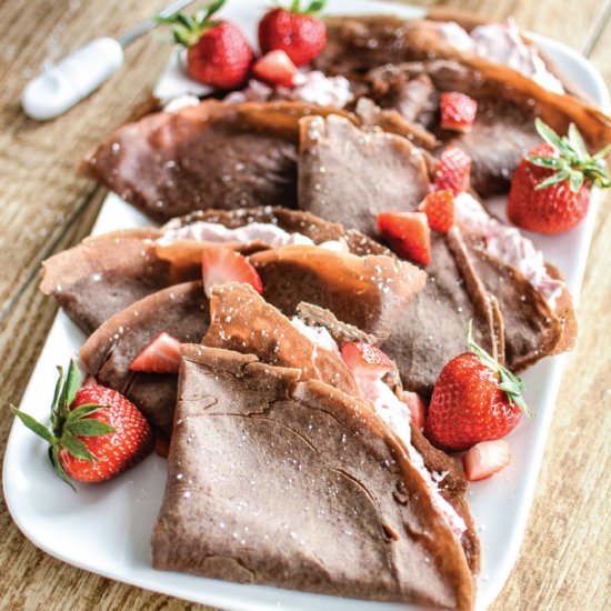 Strawberry Cheesecake Crepes