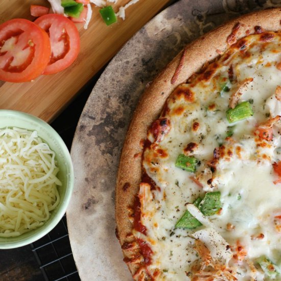 Turkey Tomato Cheese Pizza