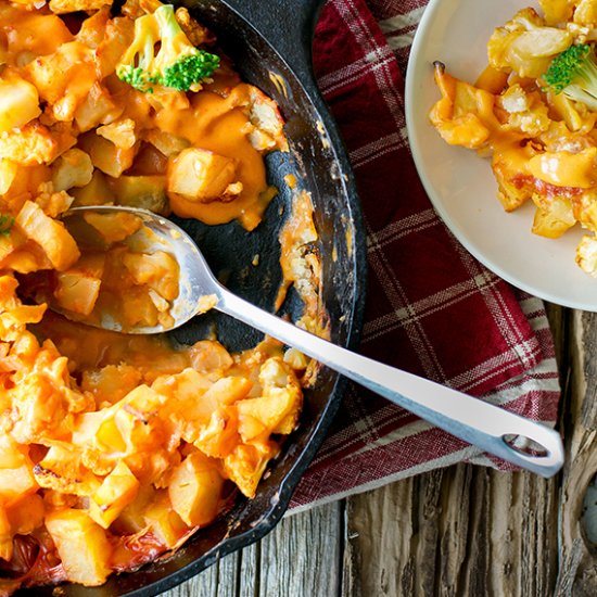 Cheesy Cauliflower and Potato Bake