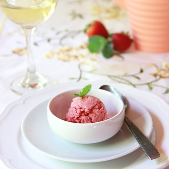 Strawberry Mint Sorbet