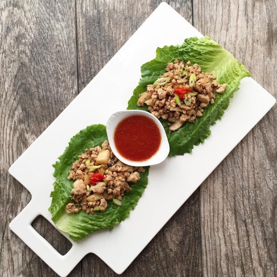 Ginger Chicken Lettuce Wraps