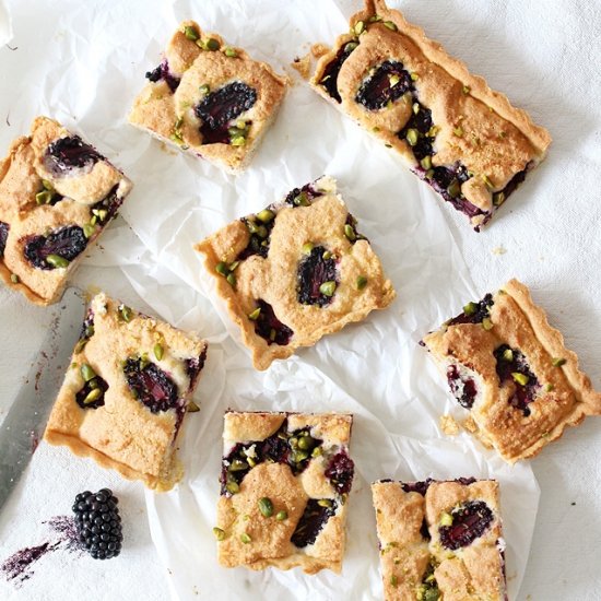 Blackberry Macaroon Tart