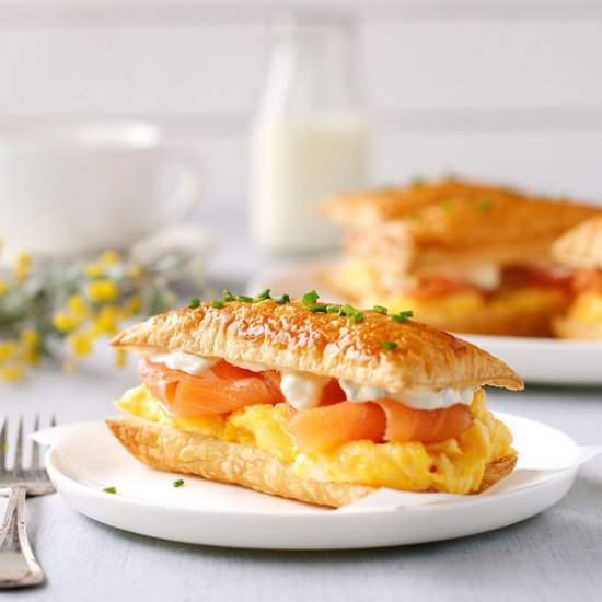 Smoked Salmon & Egg Puff Pastry