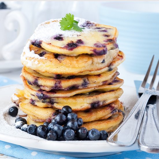 Blueberry pancakes