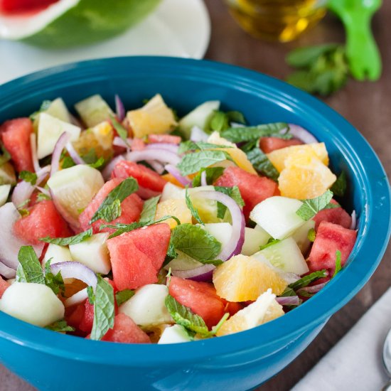 Watermelon Cucumber Salad