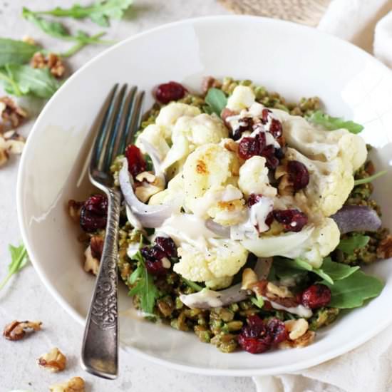 pesto farro bowls