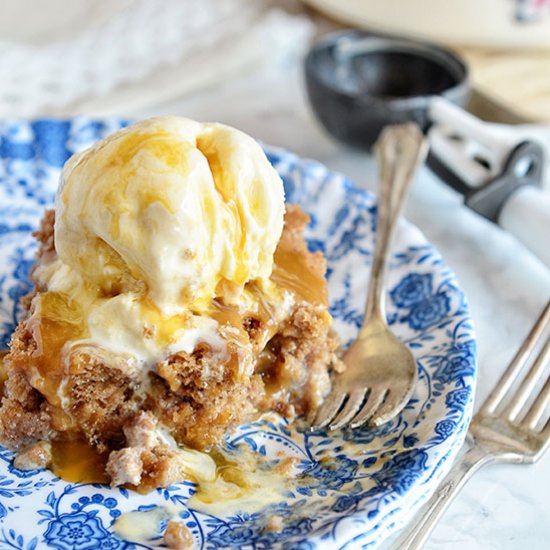 Cinnamon Roll Poke Cake