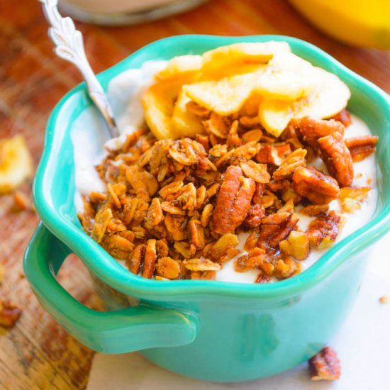 Maple Sesame Banana Pecan Granola