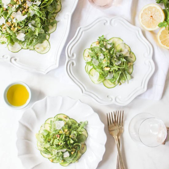 Arugula Salad with Shaved Zucchini