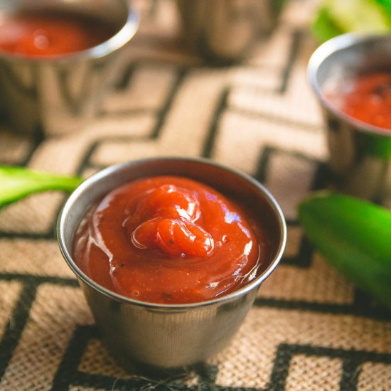 Easy Roasted Jalapeno Ketchup