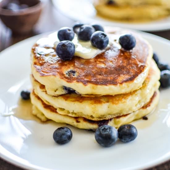 Blueberry Cornmeal Pancakes