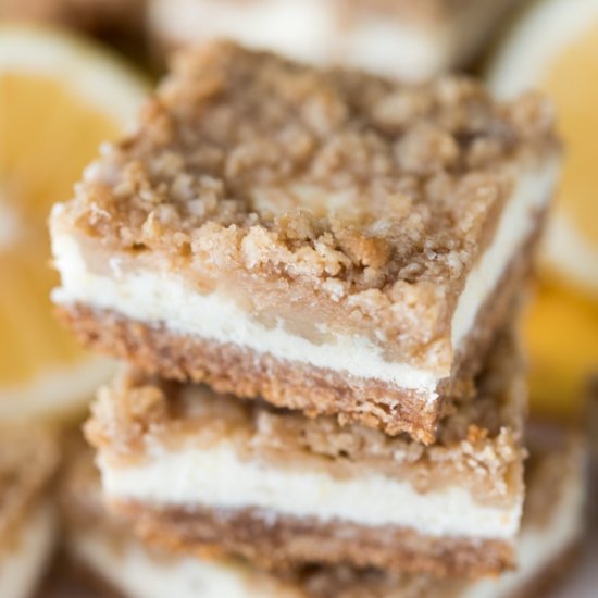 Lemon Crumble Cheesecake Bars