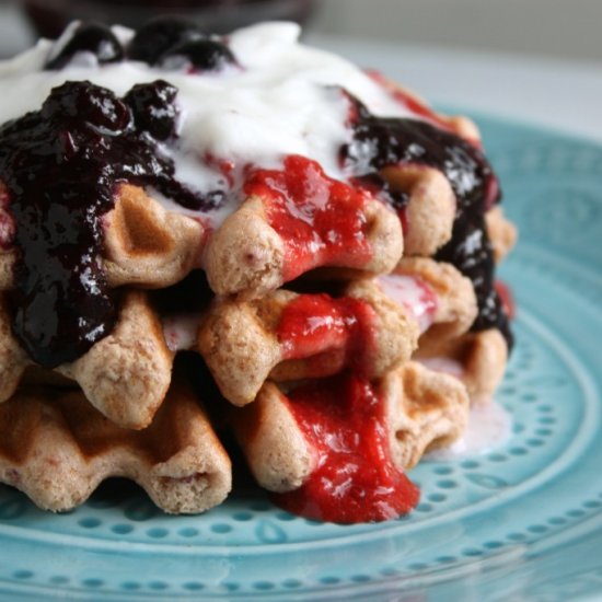 Red, White, and Blue Waffles