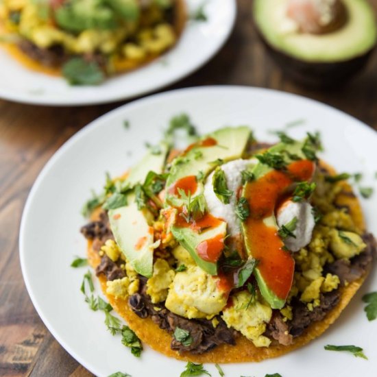 Black Bean & Tofu Breakfast Tostada