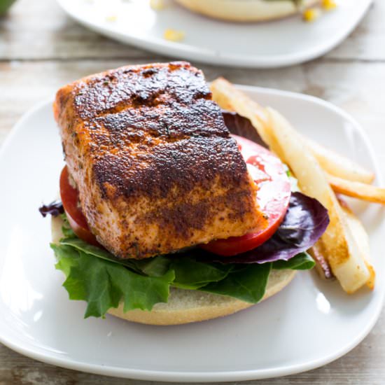 Blackened Salmon Sandwich