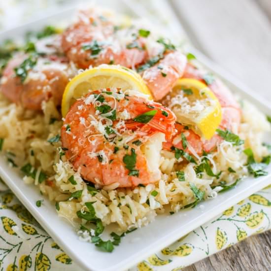 5 Minute Shrimp Scampi Paella