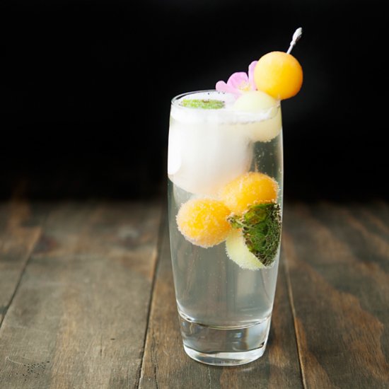 Sparkling Lemon Sorbet Cooler