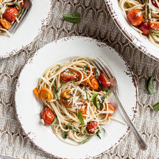 White Wine & Burst Tomato Pasta