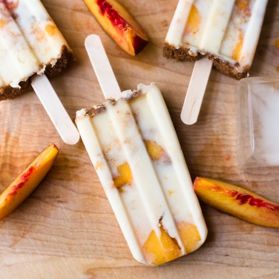 Peach Pie Popsicles