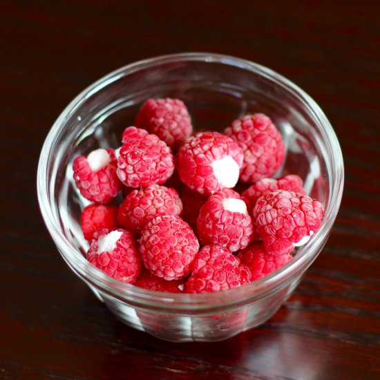 Yogurt-Filled Raspberries