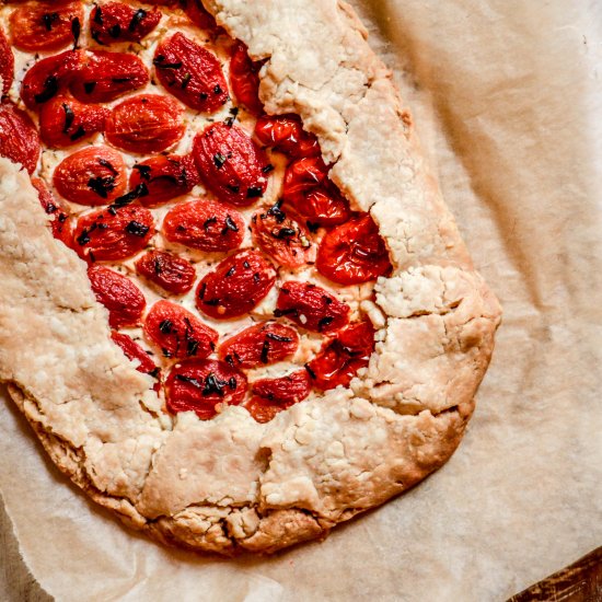 Burst tomato galette