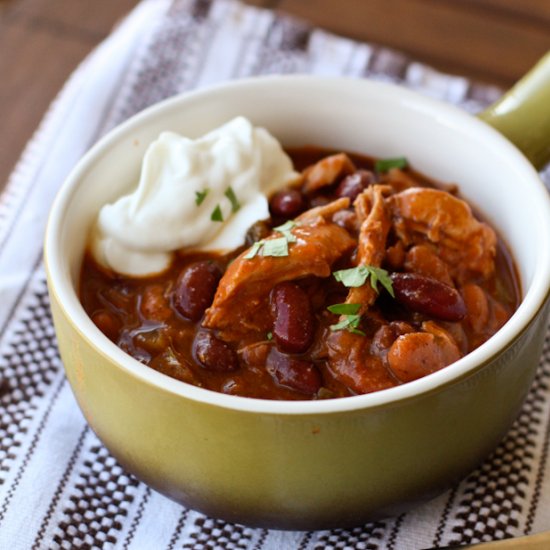 Red Chicken and Bean Chili