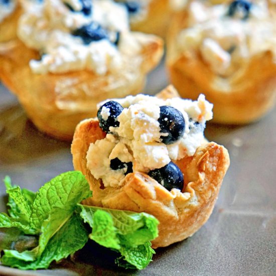 Tangelo Ricotta and Blueberry Puffs