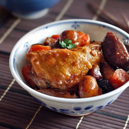 Braised chicken with chestnut