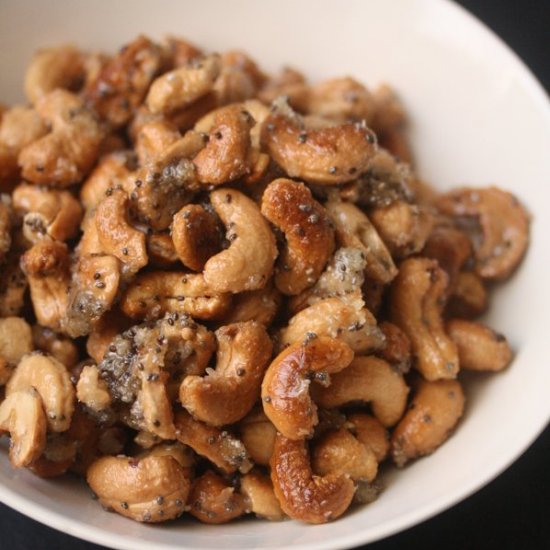 Maple Glazed Coconut Cashews