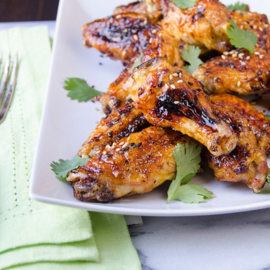 Honey sriracha lime wings